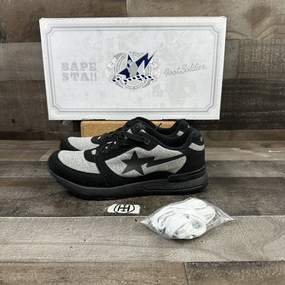 Authentic A Bathing Ape Bape Bapesta TRACK STA LT Court‎ Sneaker